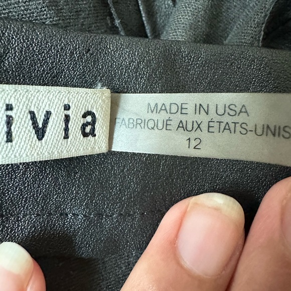 Alice + Olivia Black Lambskin Leather Pants - Picture 15 of 15